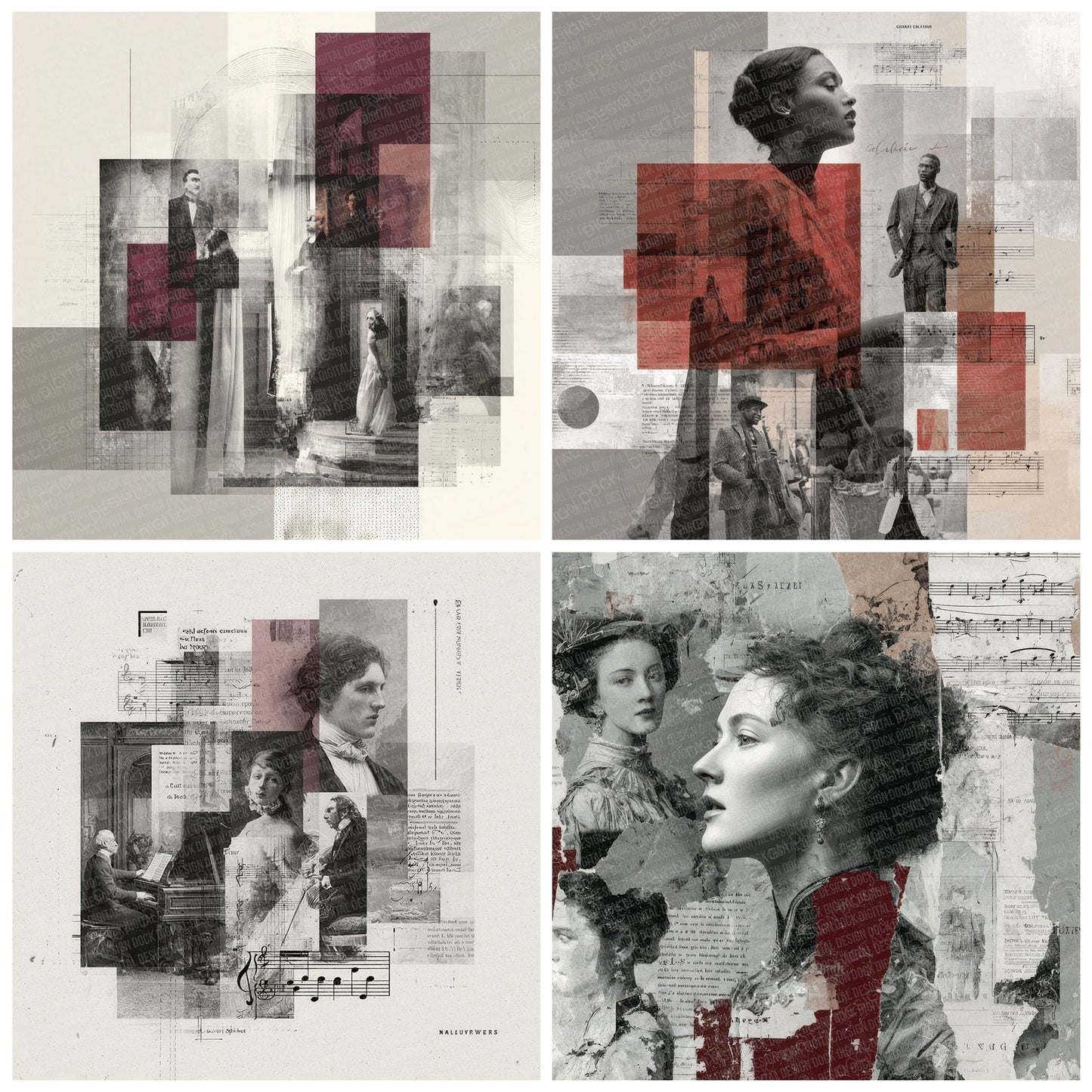 Opera Stage Moodboard Digital Paper Pack (DDD000014)