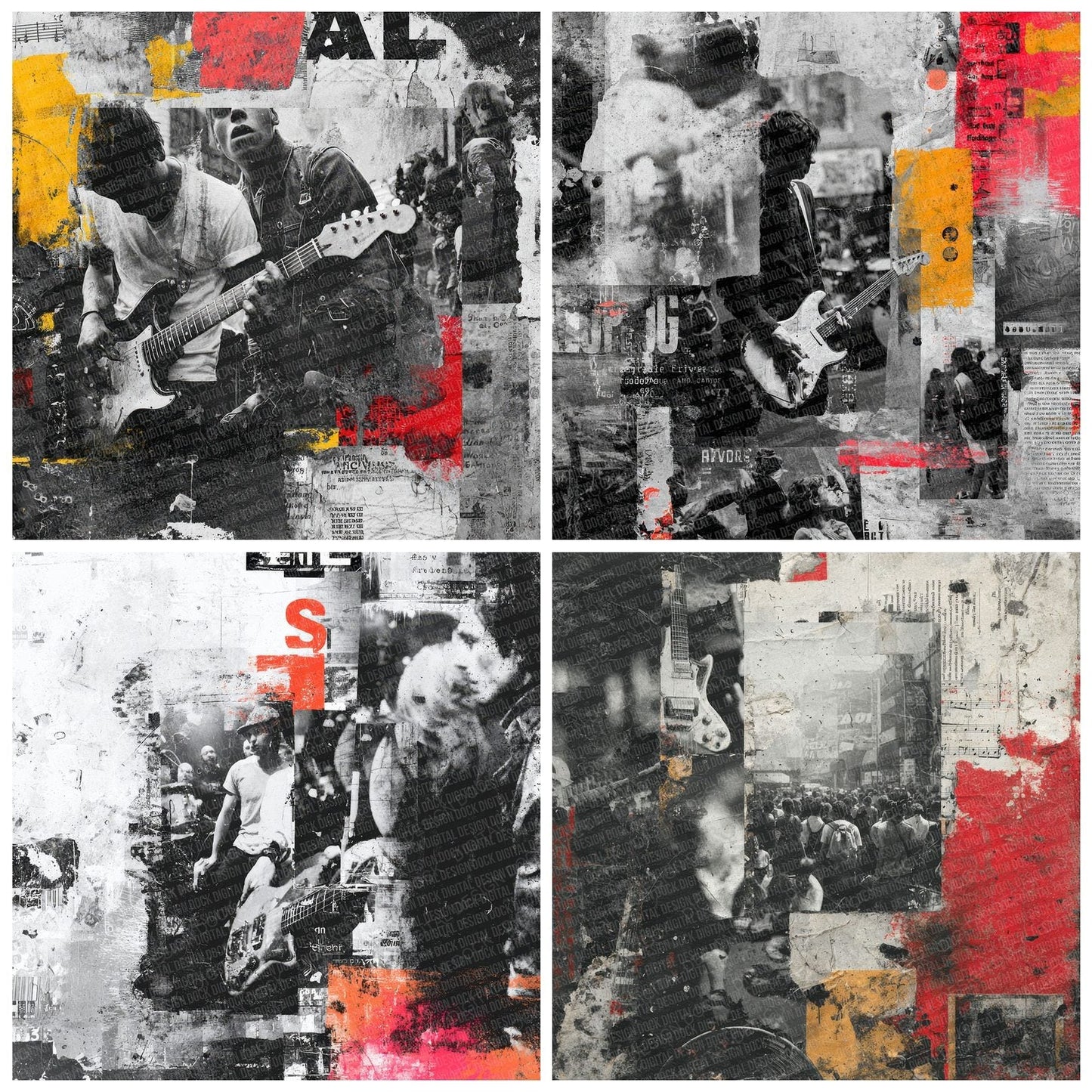 Punk Gig Moodboard Digital Paper Pack (DDD000016)