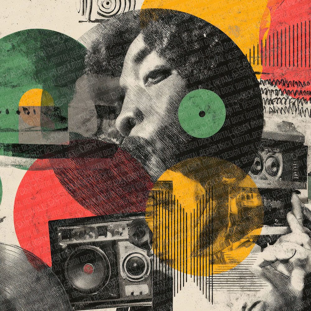 Reggae Sound Moodboard Digital Paper Pack (DDD000017)