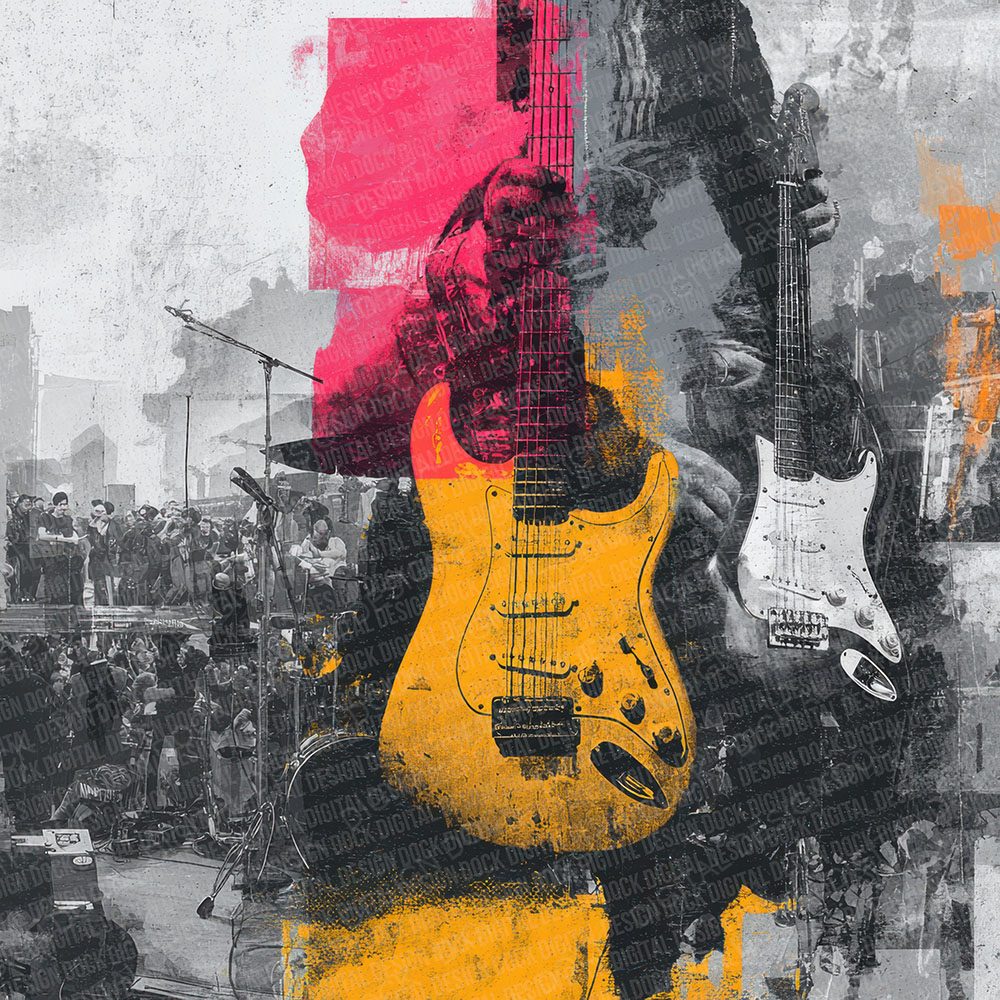 Rock Guitar Moodboard Digital Paper Pack (DDD000018)