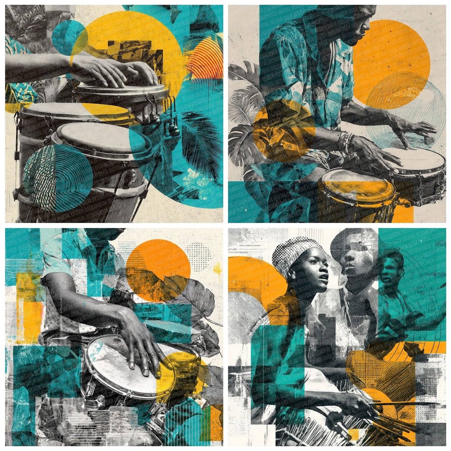 Samba Carnival Moodboard Digital Paper Pack (DDD000019)