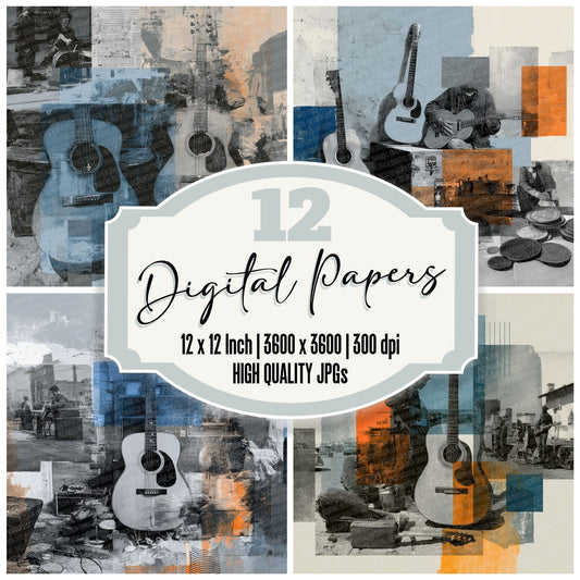 Street Music Moodboard Digital Paper Pack (DDD000020)