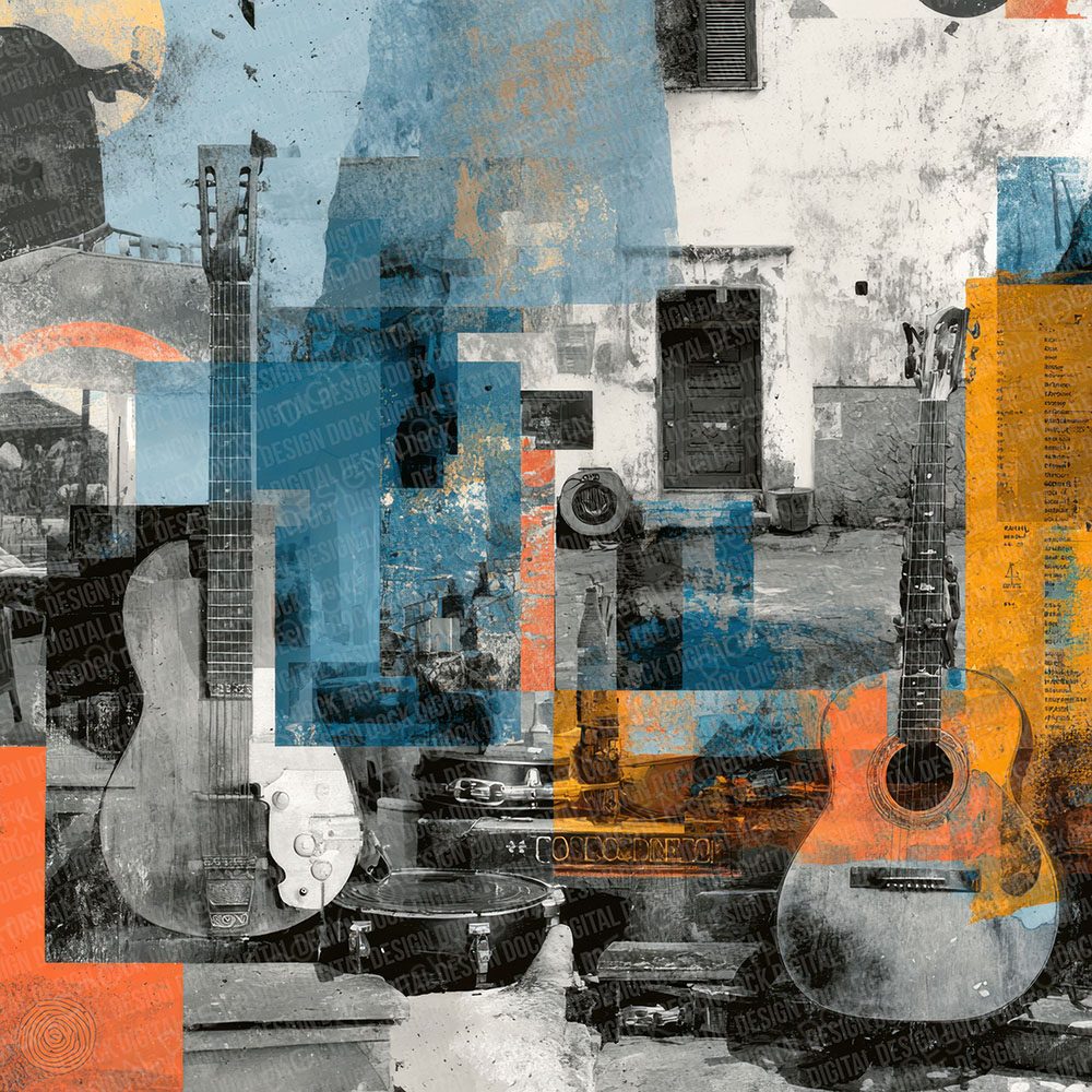 Street Music Moodboard Digital Paper Pack (DDD000020)