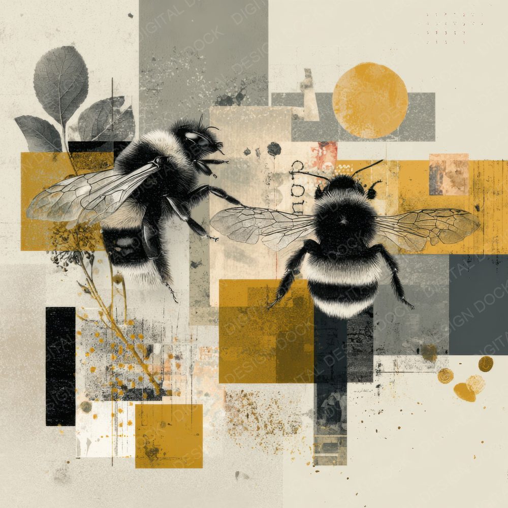 Bee Honey Moodboard Digital Paper Pack (DDD000022)