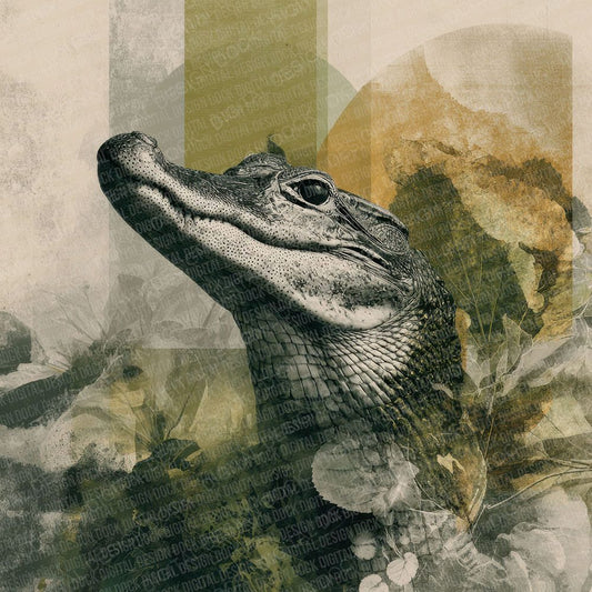 Crocodile Wetland Moodboard Digital Paper Pack (DDD000024)