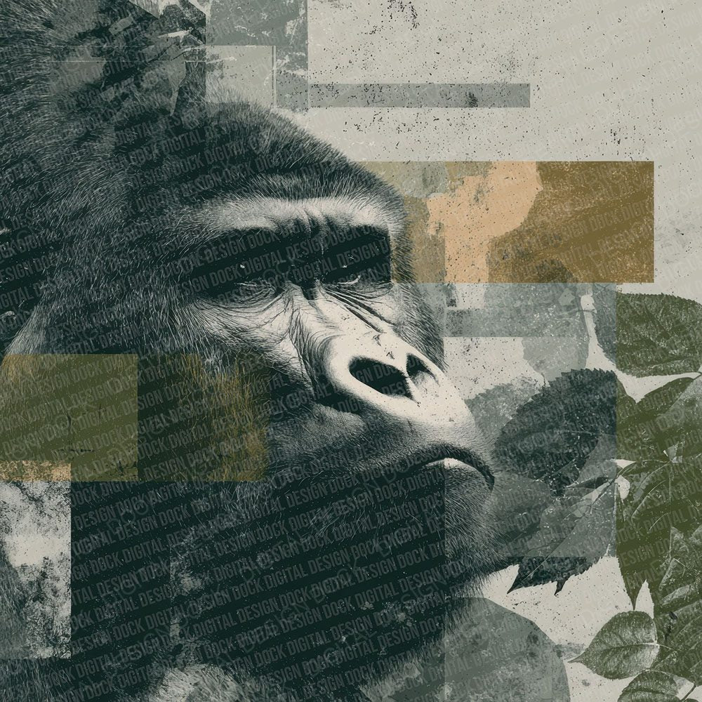Gorilla Highland Moodboard Digital Paper Pack (DDD000025)