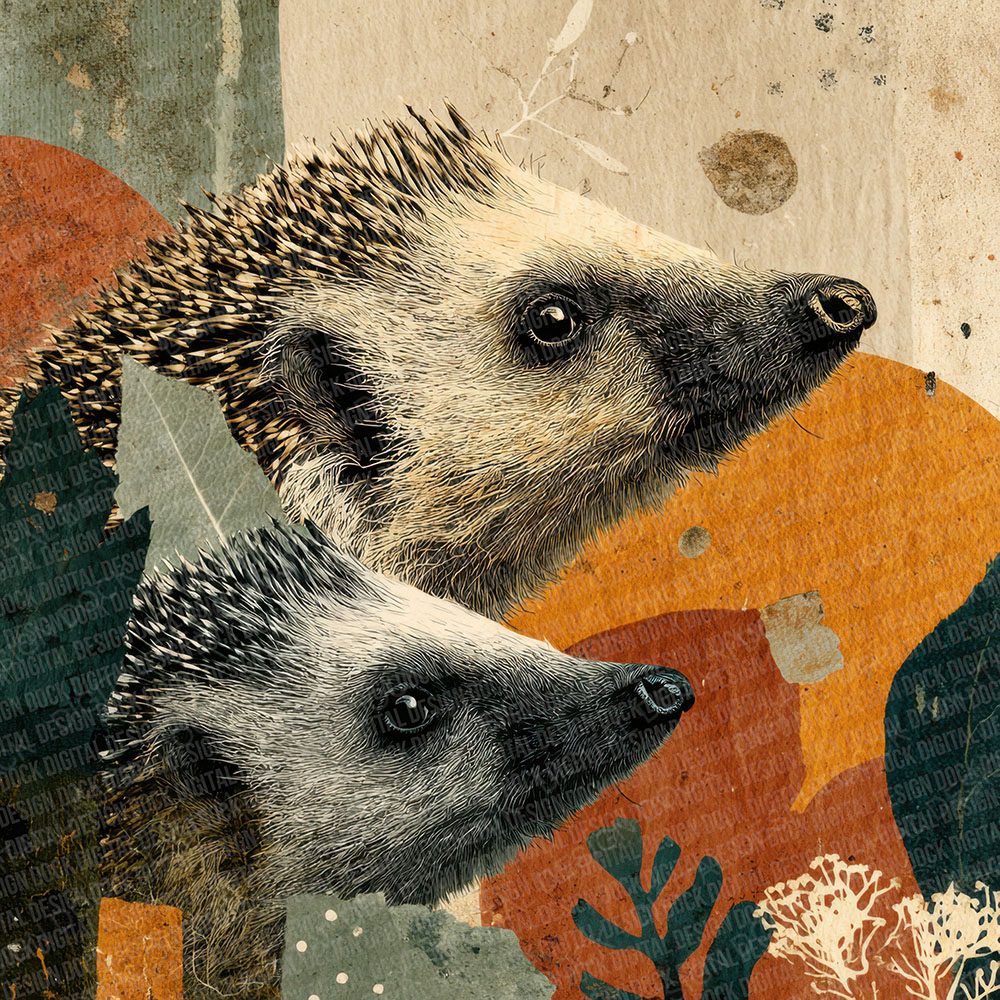 Hedgehog Garden Moodboard Digital Paper Pack (DDD000026)