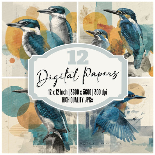 Kingfisher River Moodboard Digital Paper Pack (DDD000029)