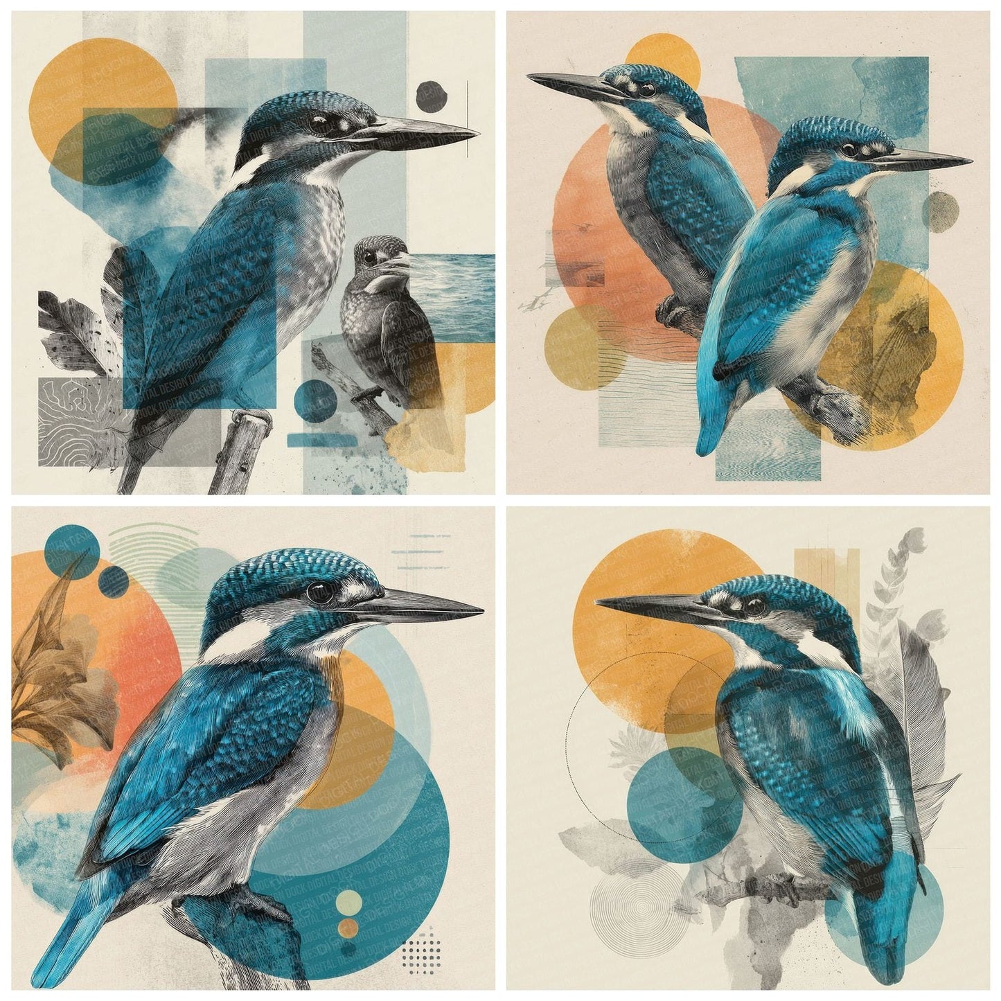 Kingfisher River Moodboard Digital Paper Pack (DDD000029)
