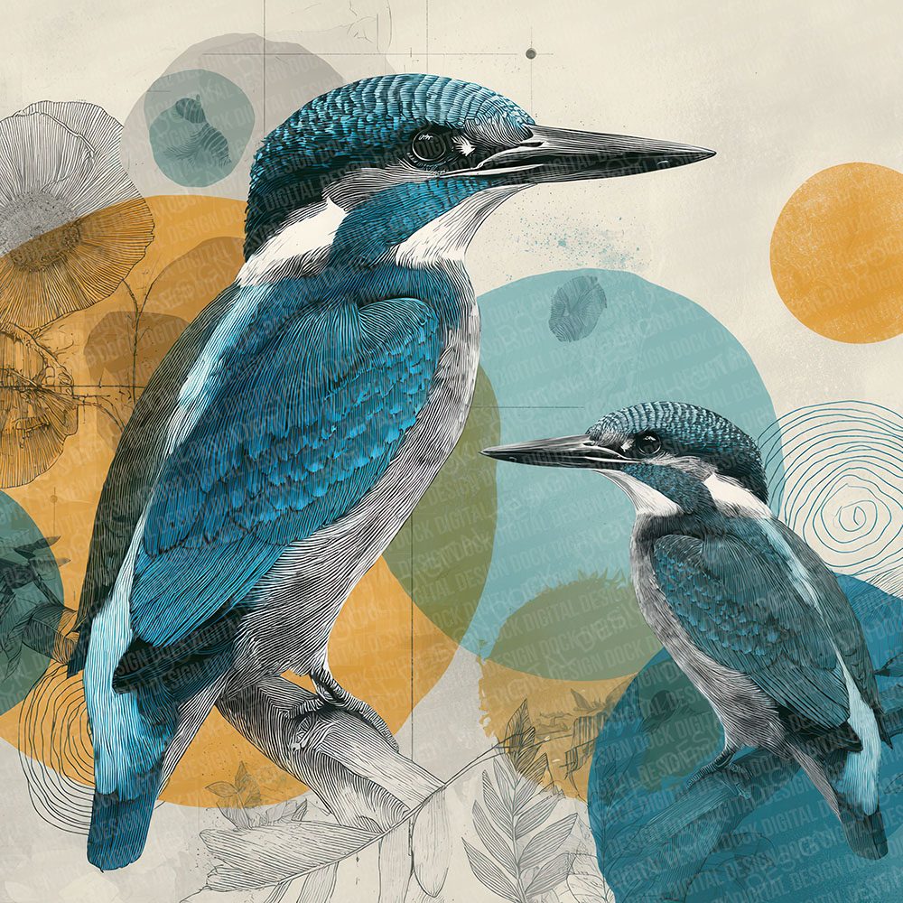 Kingfisher River Moodboard Digital Paper Pack (DDD000029)