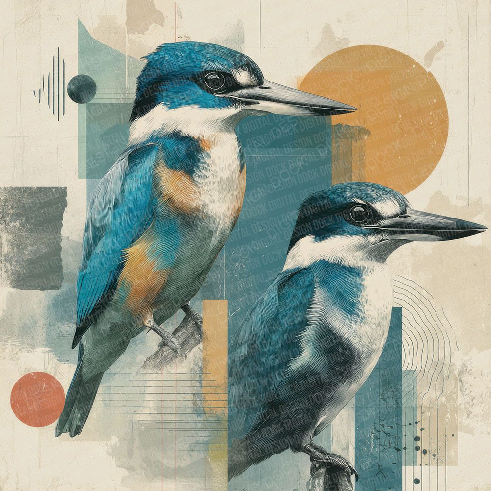 Kingfisher River Moodboard Digital Paper Pack (DDD000029)