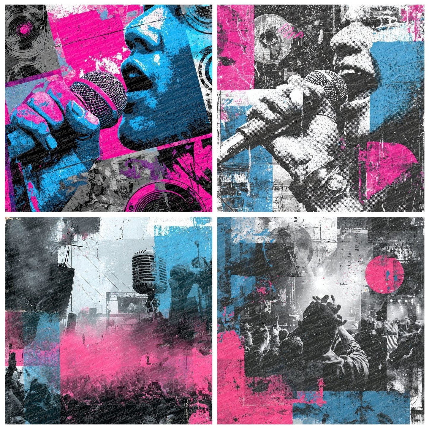 Live Concert Moodboard Digital Paper Pack (DDD000030)