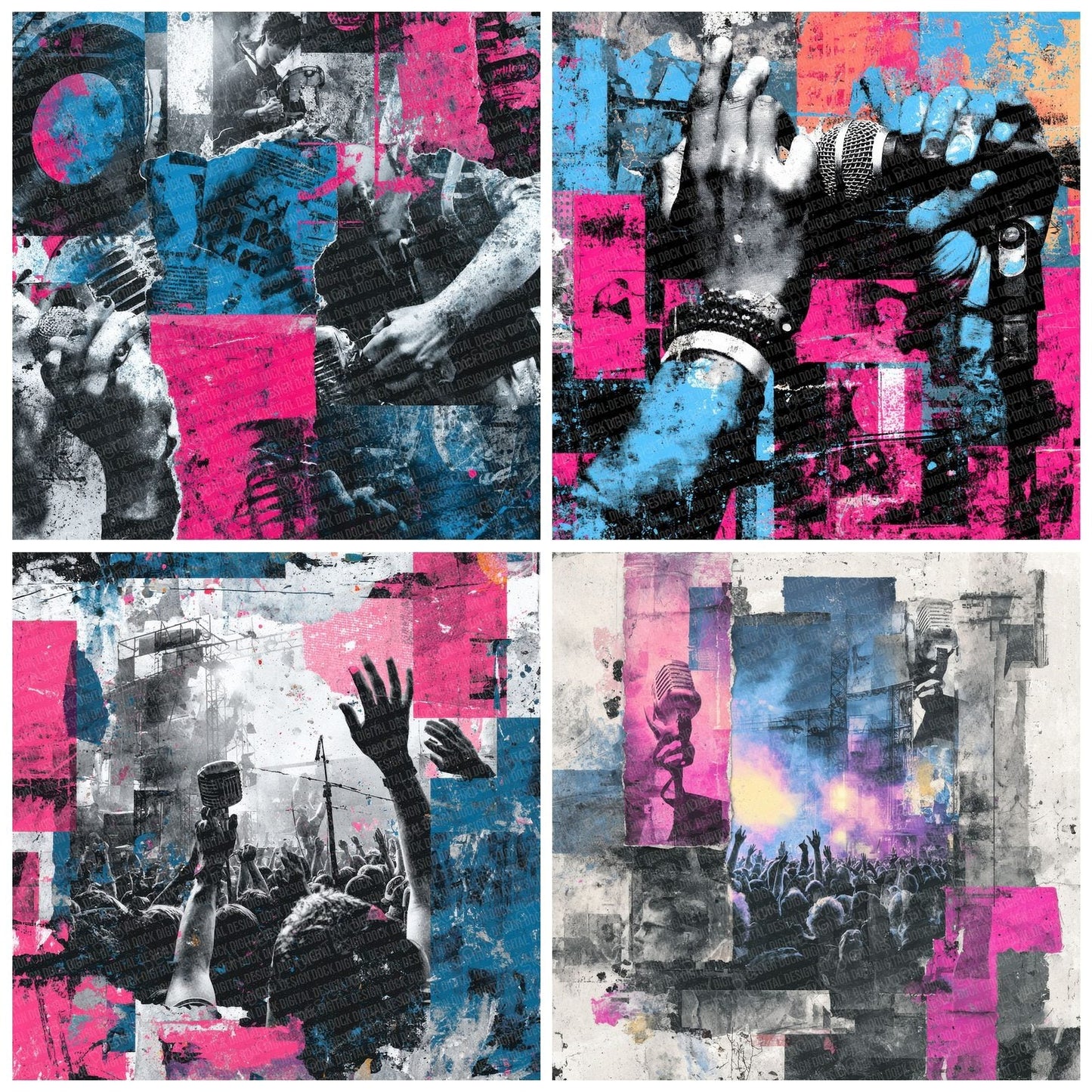 Live Concert Moodboard Digital Paper Pack (DDD000030)