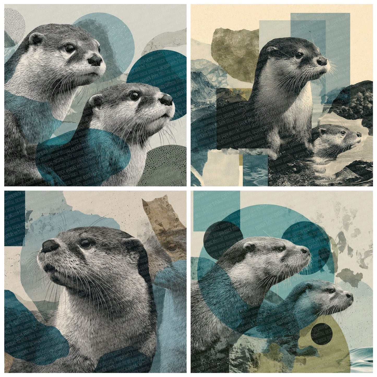 Otter River Moodboard Digital Paper Pack (DDD000031)