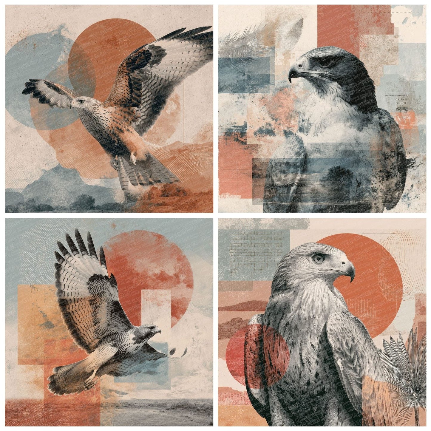 Red Kite Sky Moodboard Digital Paper Pack (DDD000034)