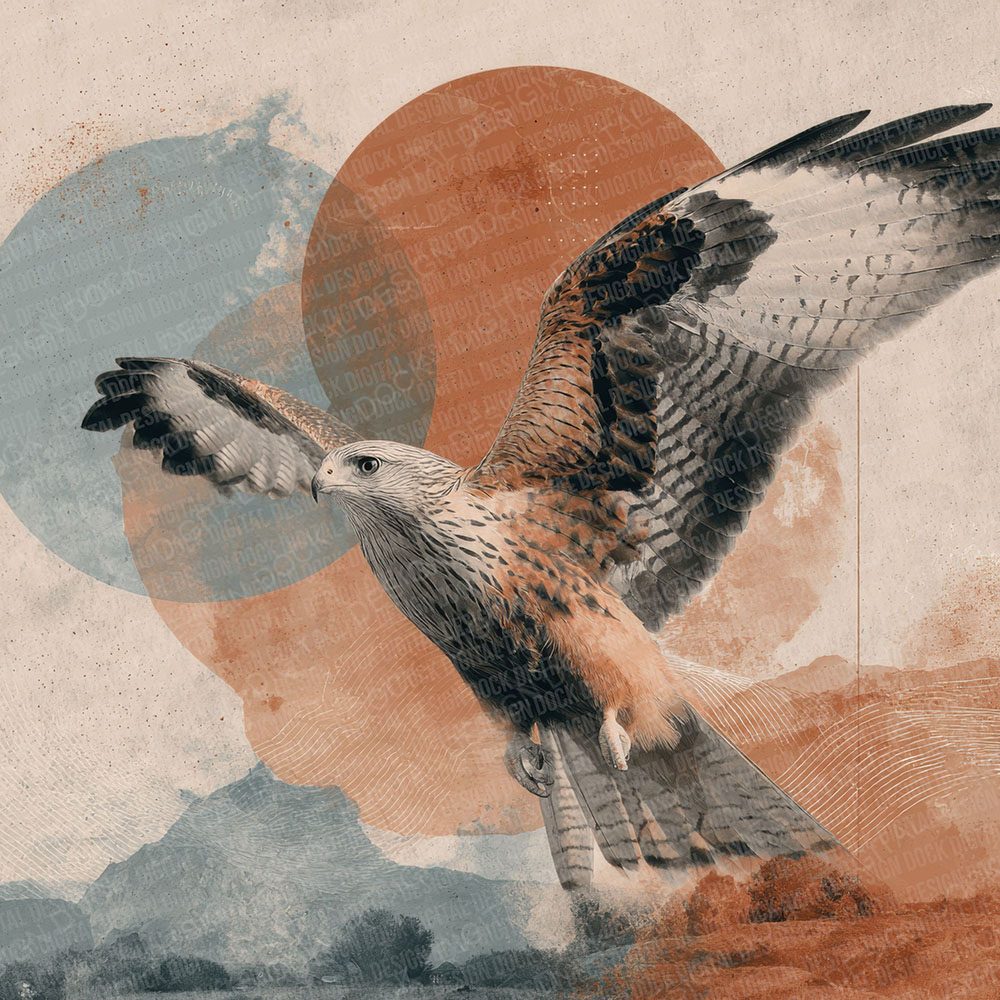 Red Kite Sky Moodboard Digital Paper Pack (DDD000034)