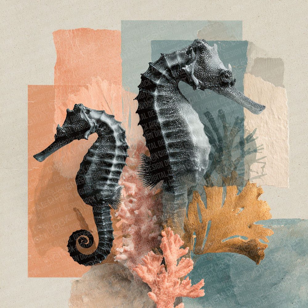 Seahorse Reef Moodboard Digital Paper Pack (DDD000037)