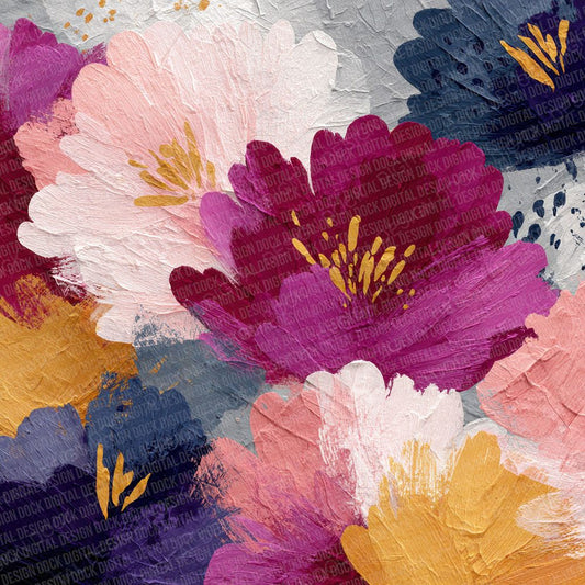 Abstract Wildflower Background Digital Paper Pack (DDD000041)