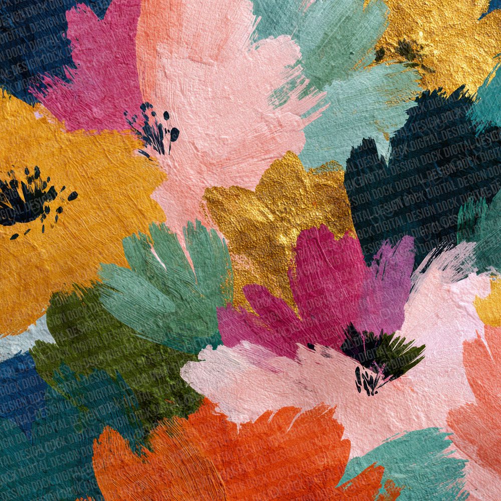Abstract Wildflower Background Digital Paper Pack (DDD000041)