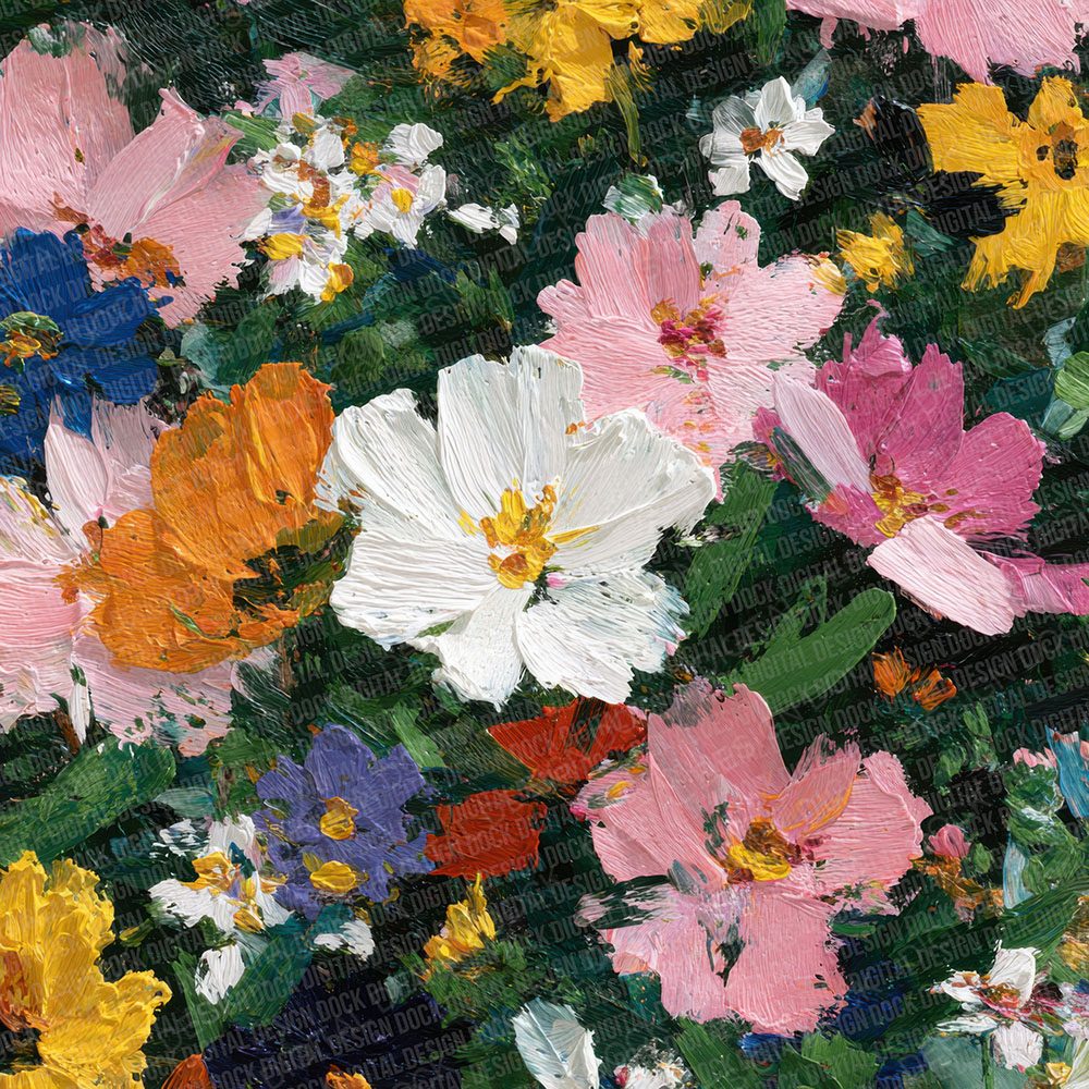 Bold Wildflower Background Digital Paper Pack (DDD000043)