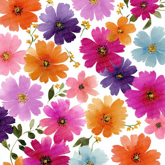 Colourful Wildflower Background Digital Paper Pack (DDD000044)