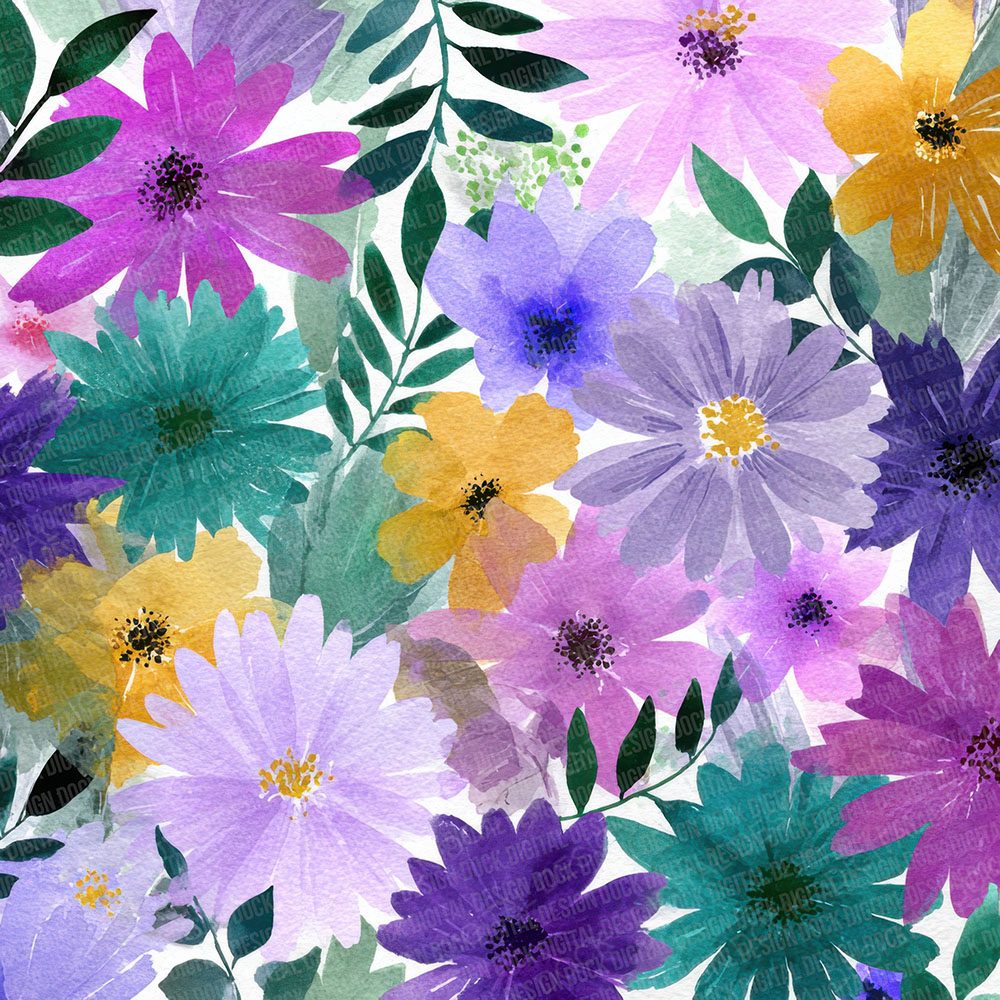 Colourful Wildflower Background Digital Paper Pack (DDD000044)