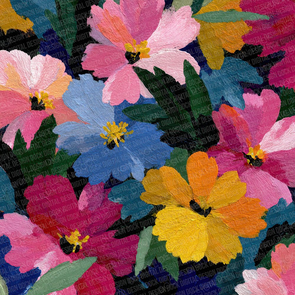 Expressive Wildflower Background Digital Paper Pack (DDD000048)