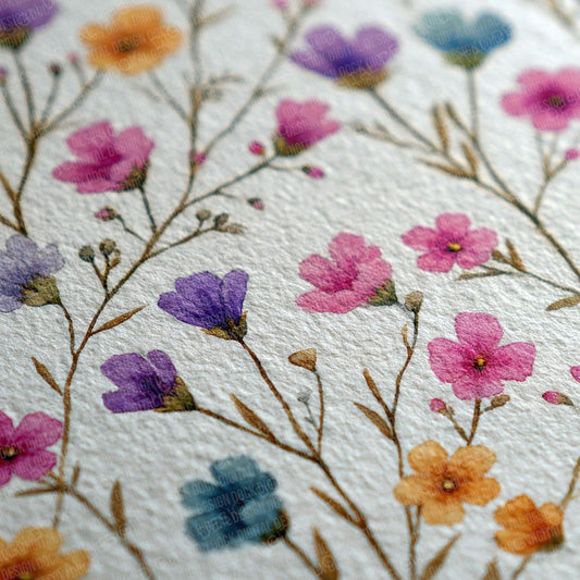 Ink Wash Wildflower Background Digital Paper Pack (DDD000049)