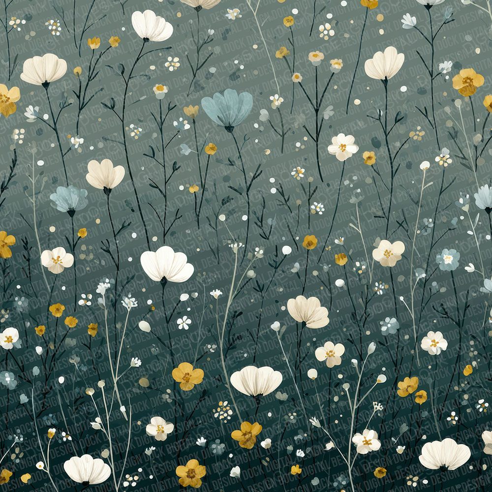Meadow Wildflower Background Digital Paper Pack (DDD000050)