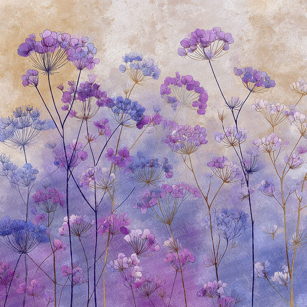 Purple Wash Wildflower Background Digital Paper Pack (DDD000052)