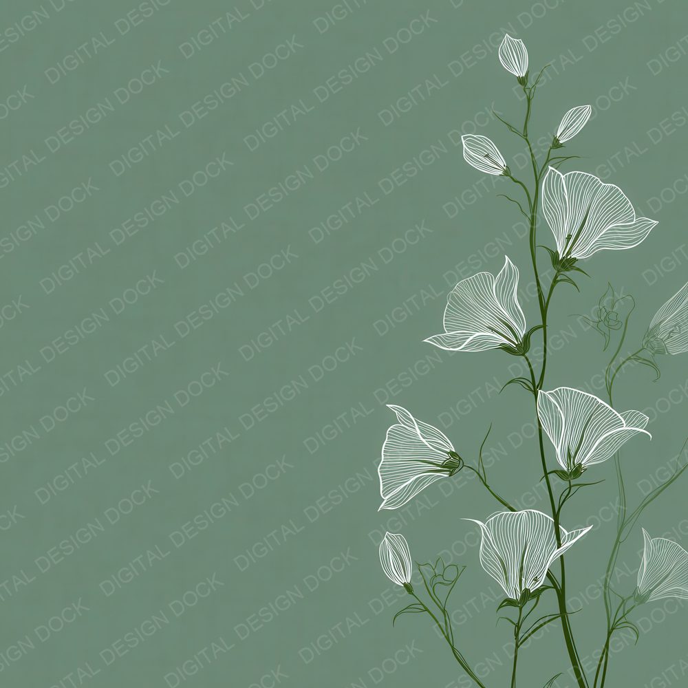 Eucalyptus Foxglove Outline Background Digital Paper Pack (DDD000088)