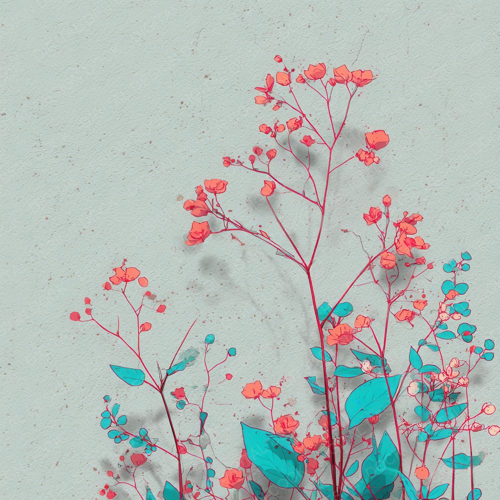Neon Wildflower Mint Digital Paper Pack (DDD000115)