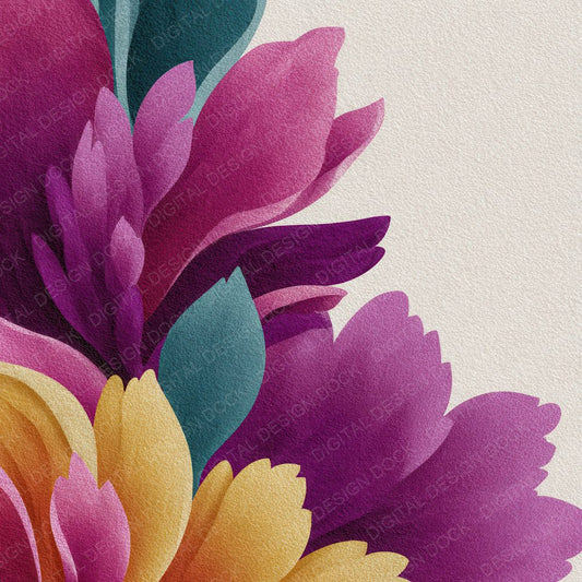 OKeeffe Modern Floral Background Digital Paper Pack (DDD000134)