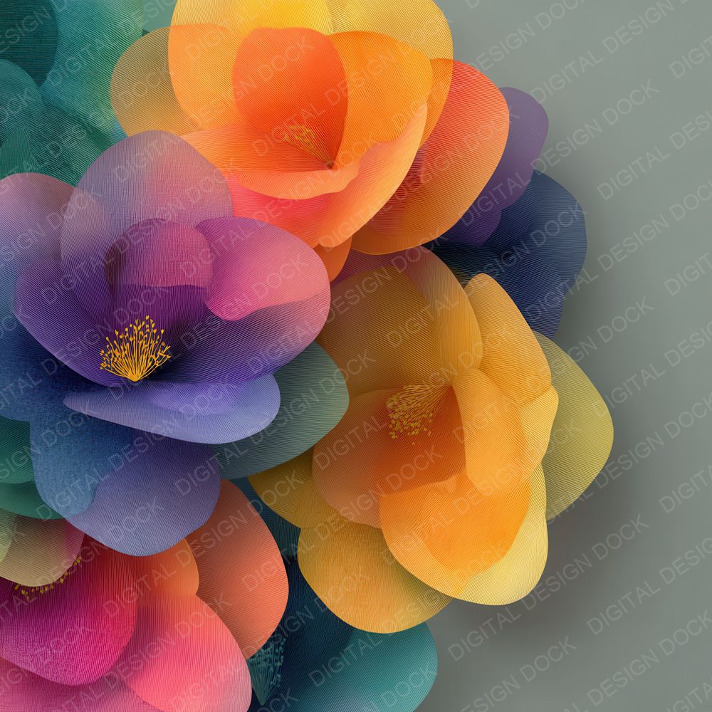 Rothko Abstract Floral Background Digital Paper Pack (DDD000137)