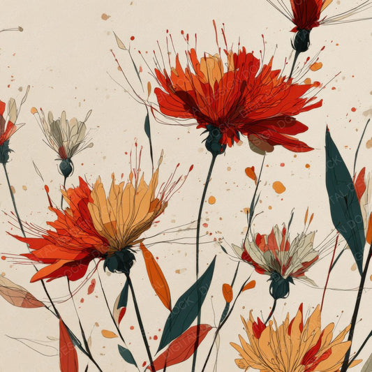 Schiele Expressive Floral Background Digital Paper Pack (DDD000138)