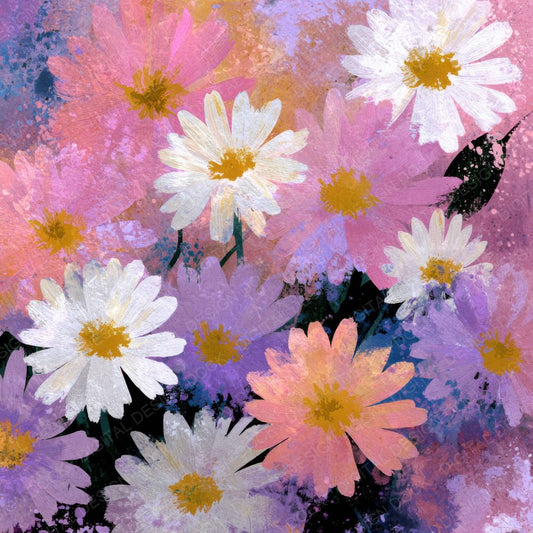 Abstract Daisy Paint Background Digital Paper Pack (DDD000141)