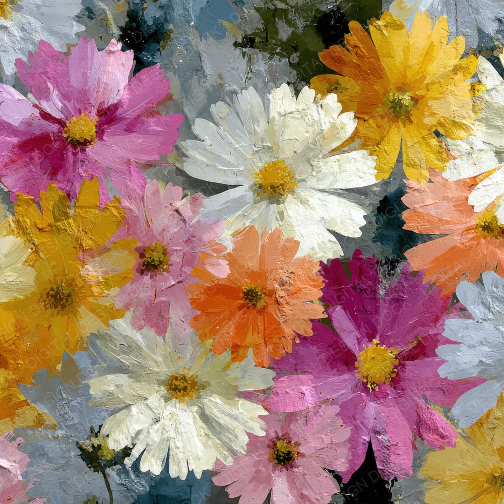 Abstract Daisy Paint Background Digital Paper Pack (DDD000141)
