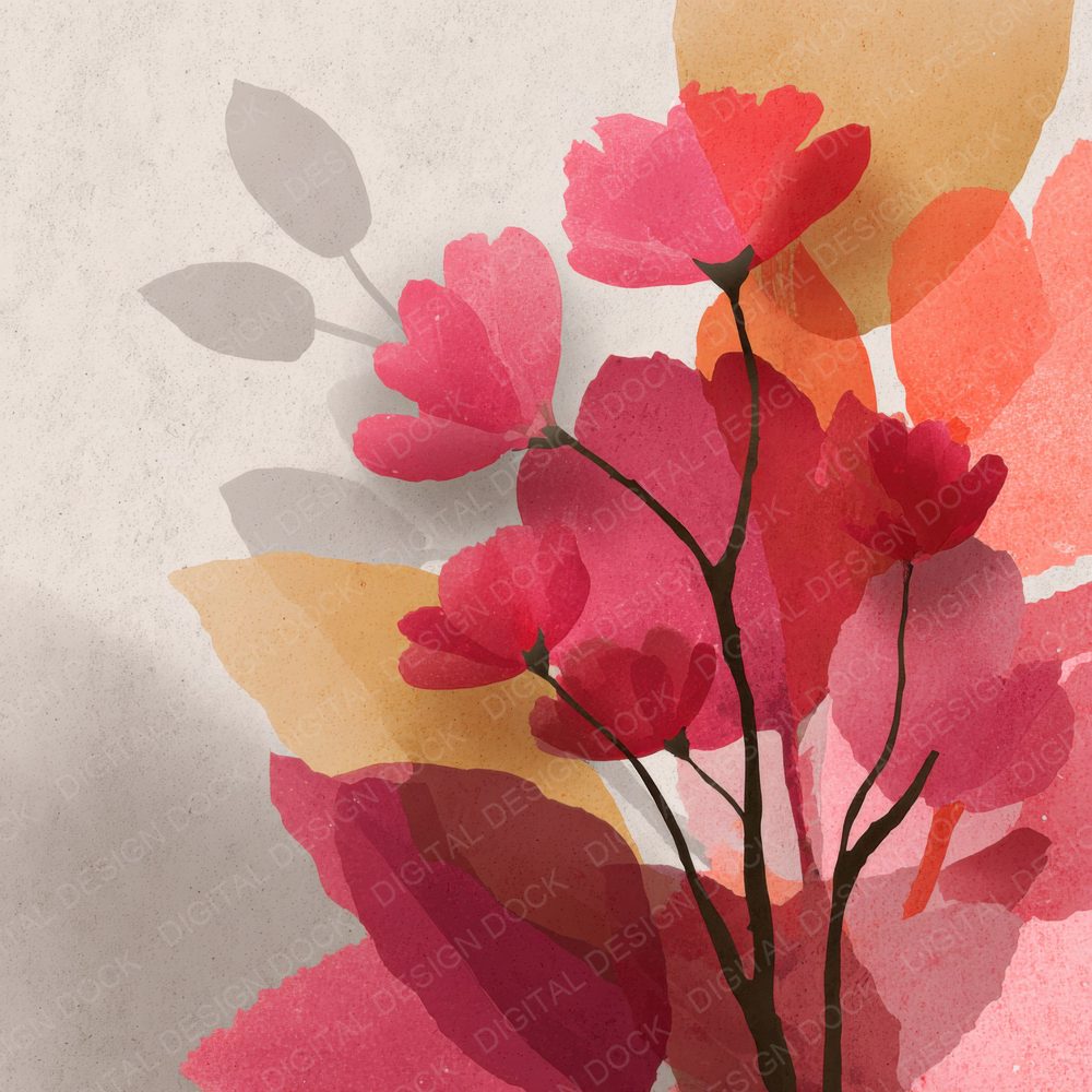 Atmospheric Floral Wash Background Digital Paper Pack (DDD000142)