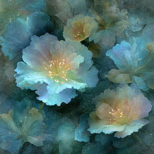 Luminous Floral Depth Background Digital Paper Pack (DDD000152)