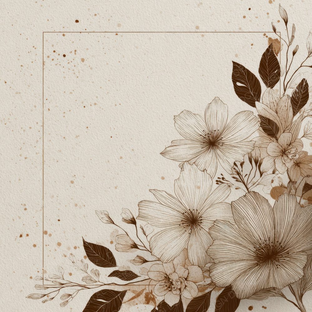 Sketchy Wildflower Outline Background Digital Paper Pack (DDD000158)