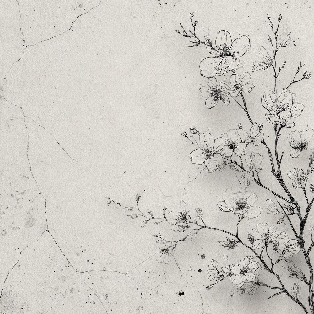 Fog Botanical Ink Background Digital Paper Pack (DDD000168)