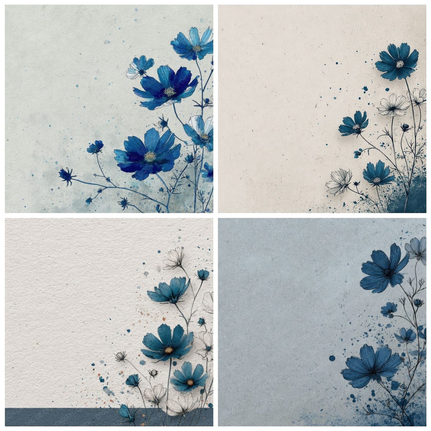 Mist Cosmos Ink Background Digital Paper Pack (DDD000171)