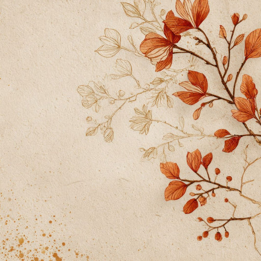 Oat Botanical Ink Background Digital Paper Pack (DDD000173)