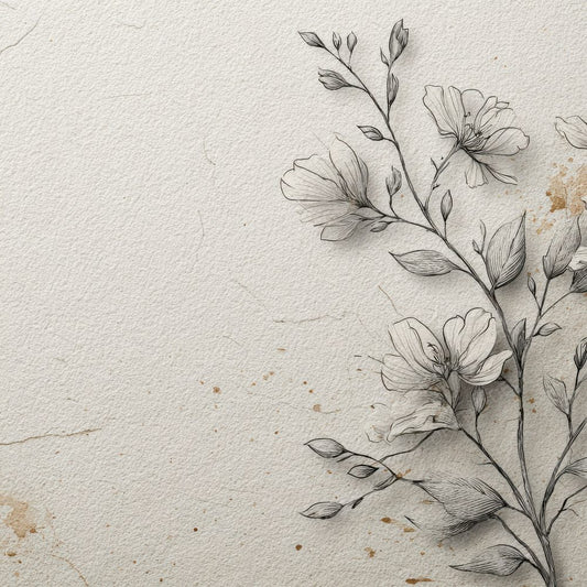 Chalk Botanical Ink Background Digital Paper Pack (DDD000183)