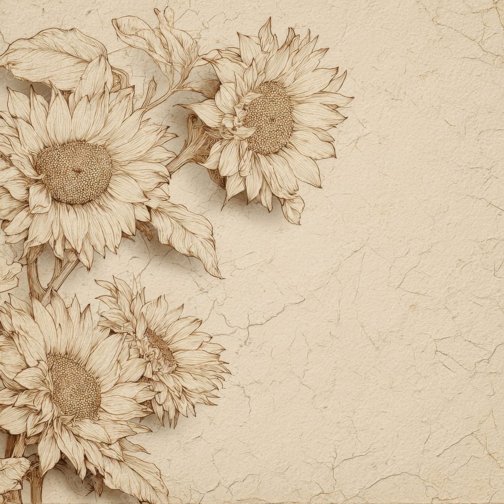 Limestone Sunflower Ink Background Digital Paper Pack (DDD000188)