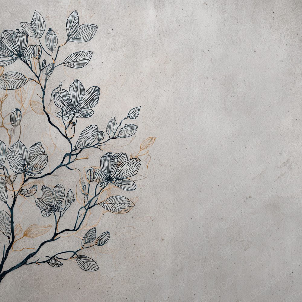 Stone Botanical Ink Background Digital Paper Pack (DDD000198)