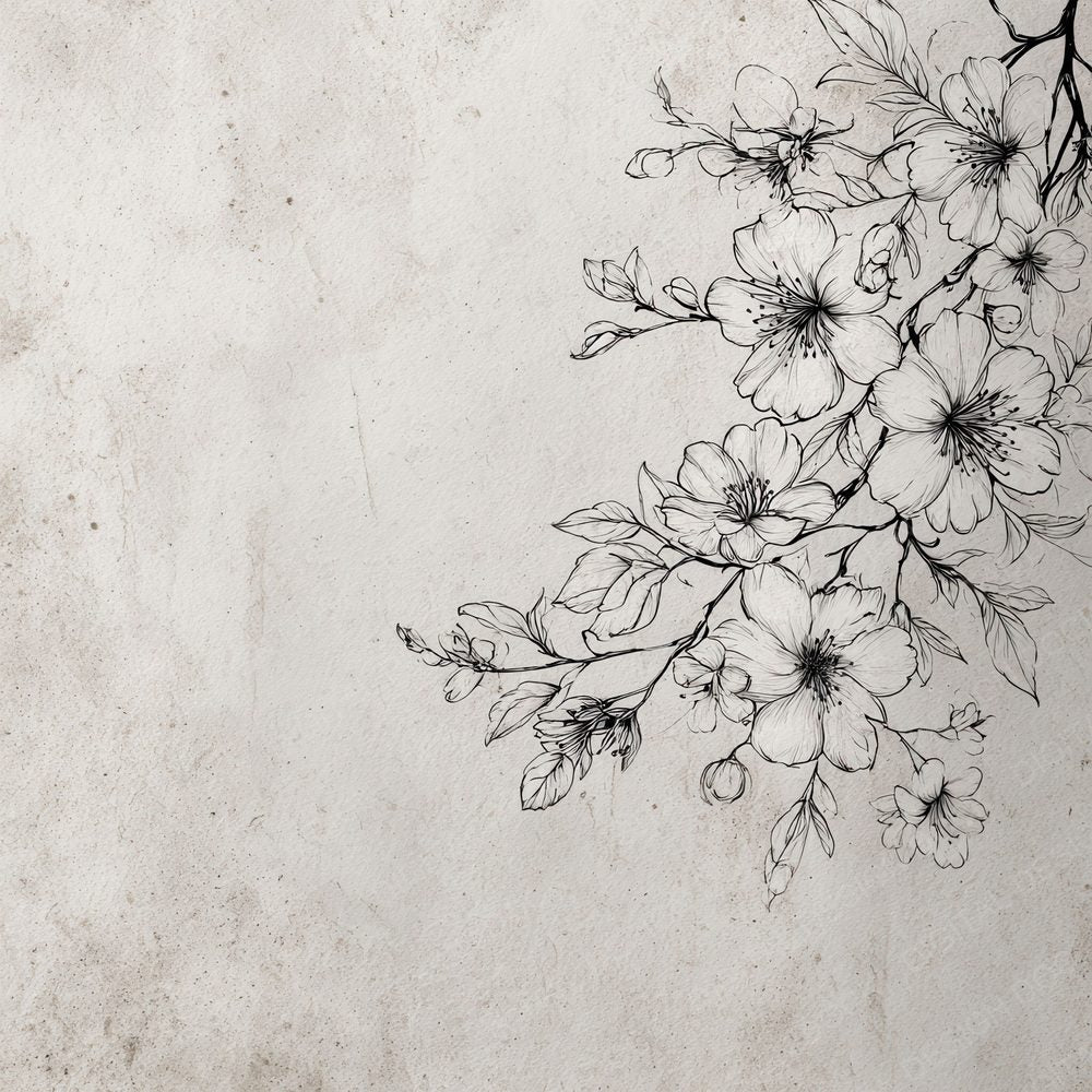 Stone Botanical Ink Background Digital Paper Pack (DDD000198)