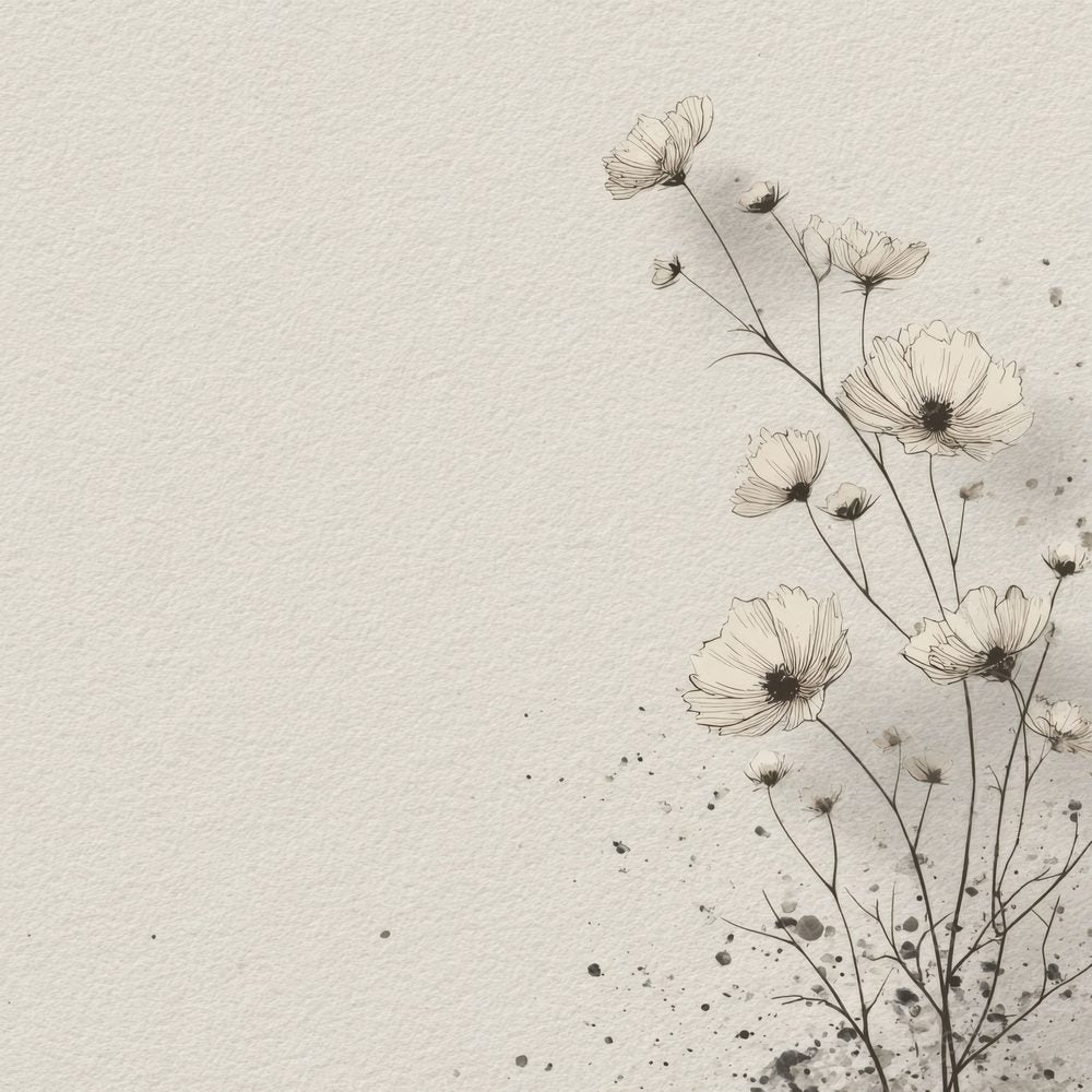 Cloud Botanical Ink Background Digital Paper Pack (DDD000205)