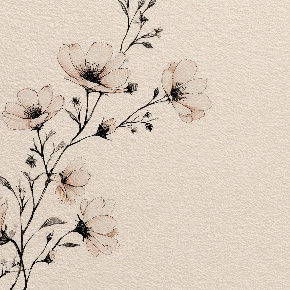 Diagonal Botanical Ink Background Digital Paper Pack (DDD000207)