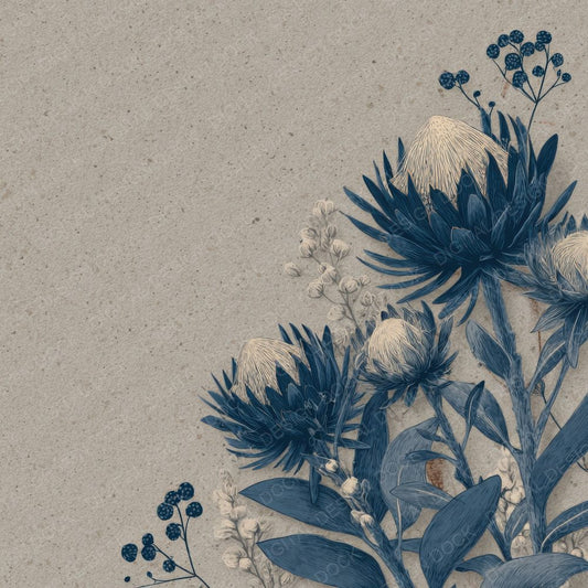 Graphite Protea Ink Background Digital Paper Pack (DDD000210)